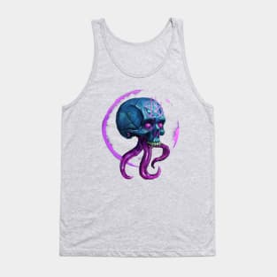 Tri Tongue Skull Tank Top